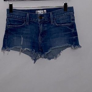 Wildfox Ruby Mid Rise Cut Off Shorts in Wish Wash
